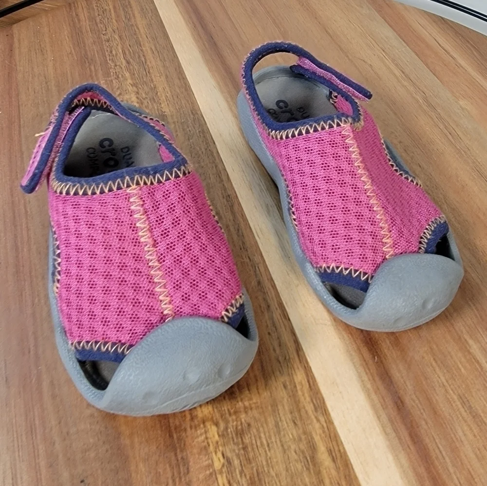 Crocs Swiftwater Sandals Pink Water Shoes Sandals Size C 7